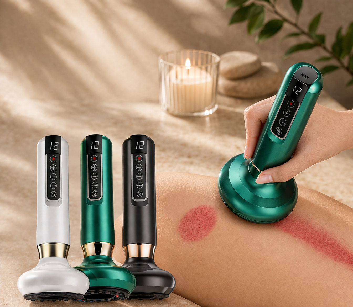 Inteligentny Masażer Antycellulitowy z Wakuum i Podgrzewaniem – Modelujący Body Massager 3w1