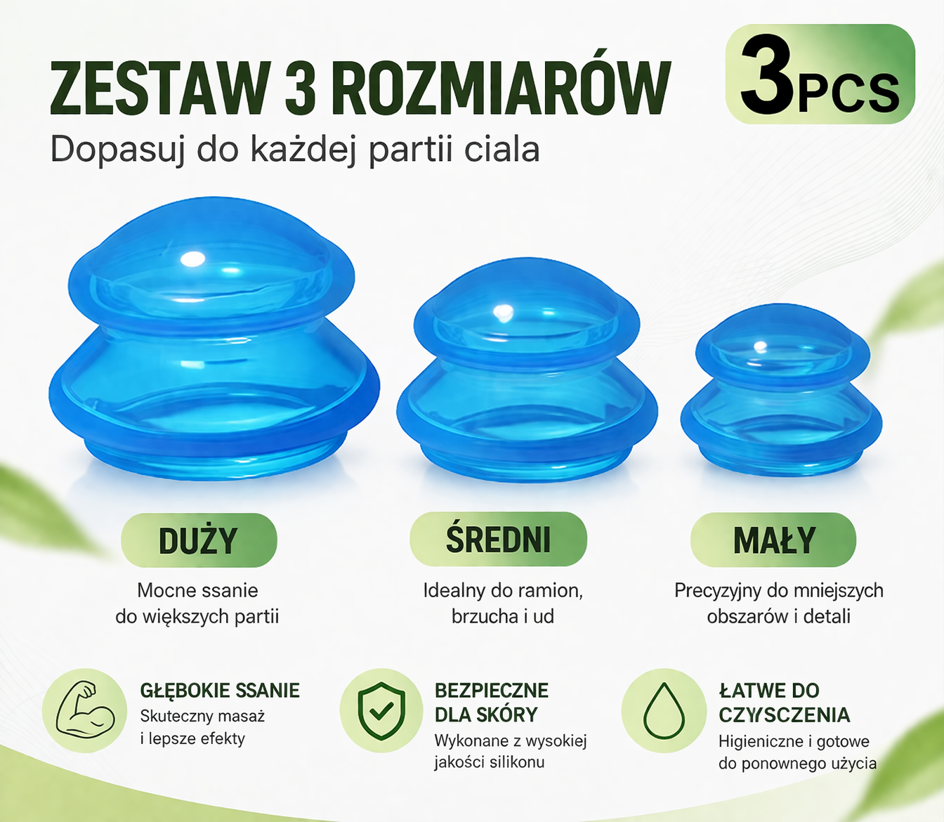Bańki Silikonowe Antycellulitowe | Redukcja Cellulitu i Napięcia | Domowa Terapia 40+