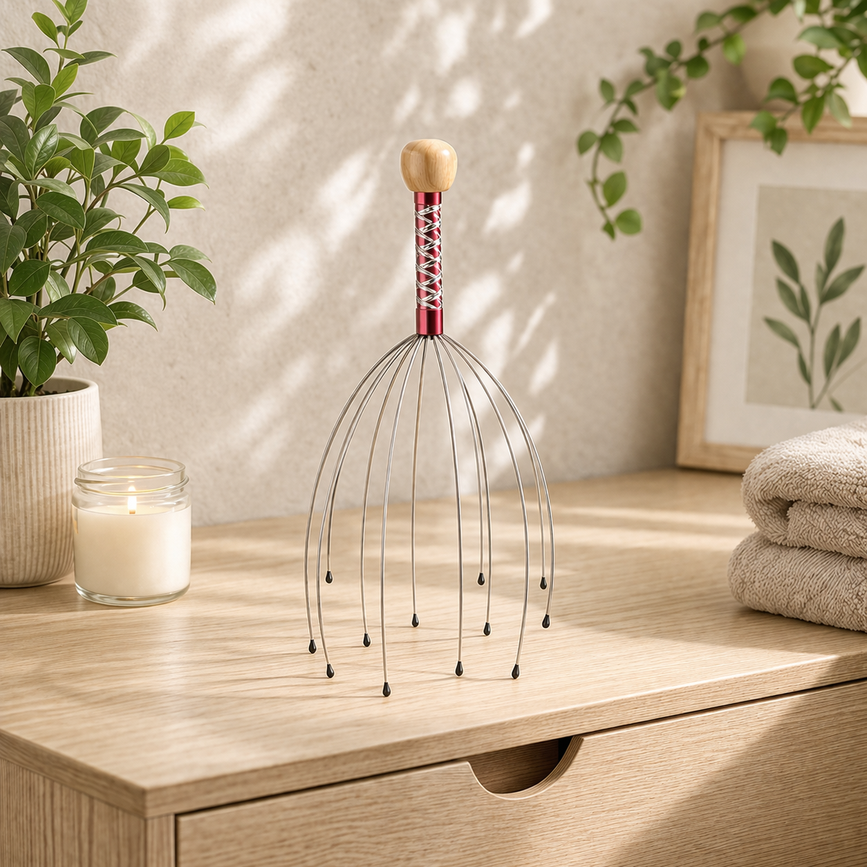 Masażer do Głowy „Octopus” | Relaks i Pobudzenie Krążenia | Antystres