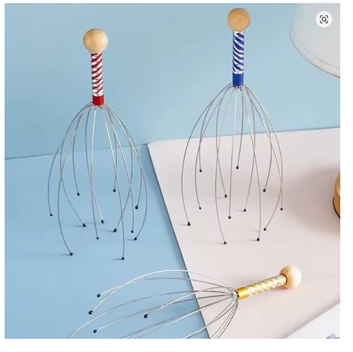 Masażer do Głowy „Octopus” | Relaks i Pobudzenie Krążenia | Antystres